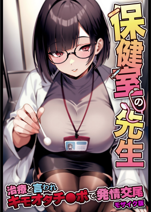 保健室の先生 治療と言われキモオタチ●ポで発情交尾 モザイク版_1枚目の画像